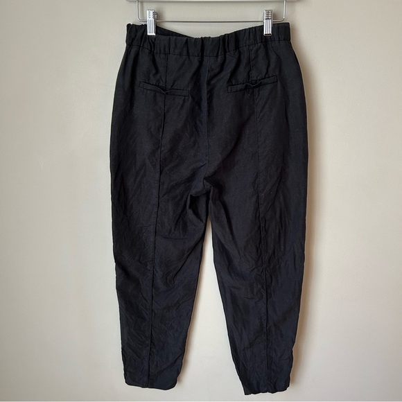 Kobi Halperin Black Linen Blend Elastic Waist Pull On Casual Pants Size Small - Picture 4 of 8